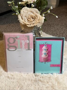 ✨American Greeting Baby Girl Shower Invitations + Thank You Cards🩷